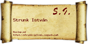 Strunk István névjegykártya